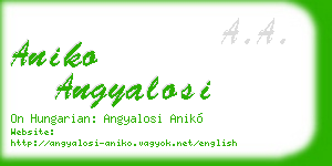 aniko angyalosi business card